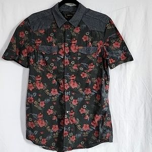 Buffalo David Bitton Flower print denim shirt